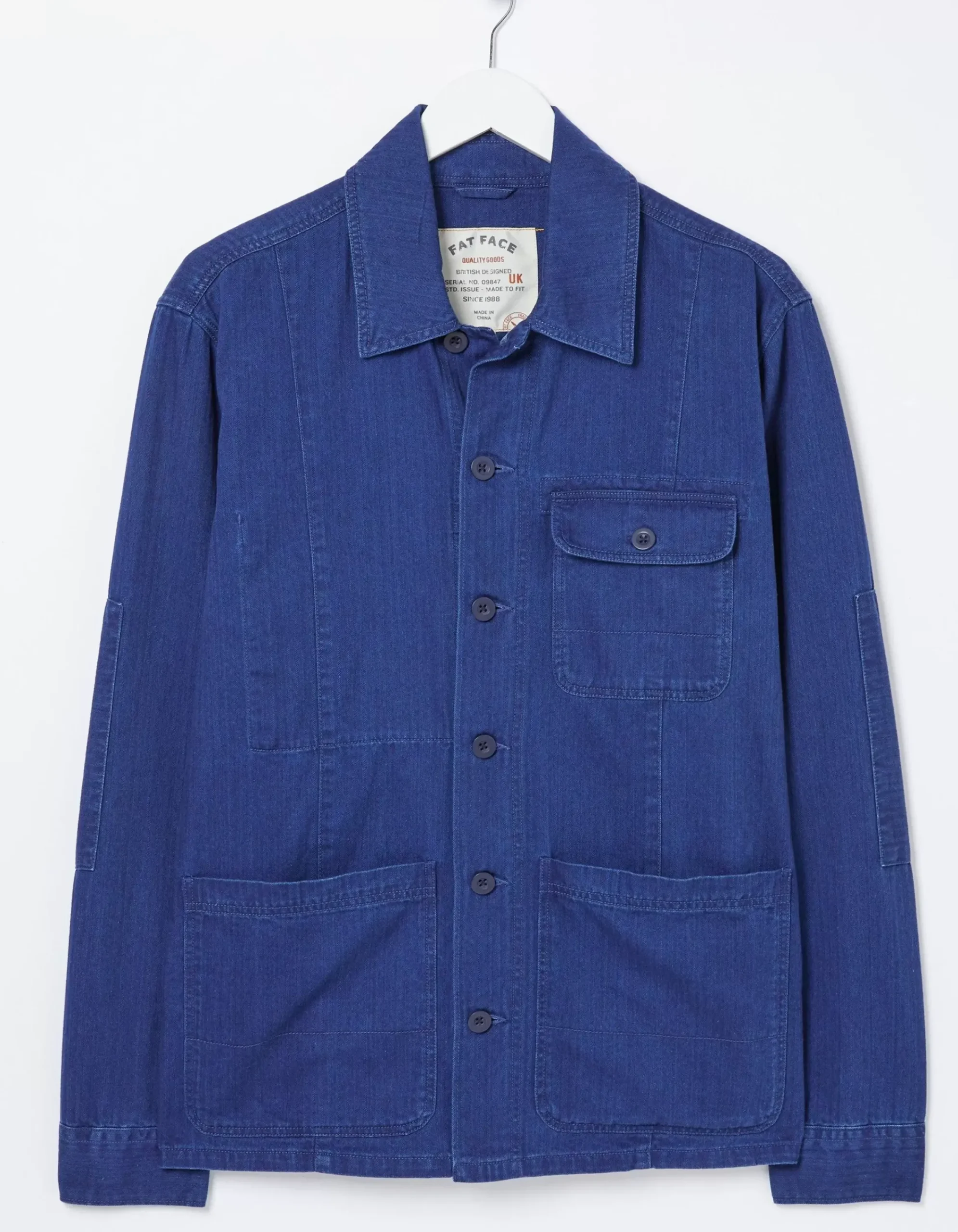 FatFace Worker Jacket Indigo Blue Discount