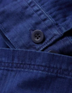 FatFace Worker Jacket Indigo Blue Discount