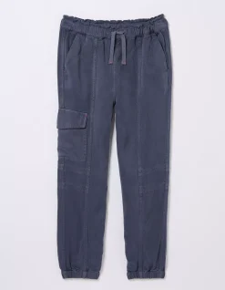 FatFace Woven Cargo Joggers Vintage Blue Sale