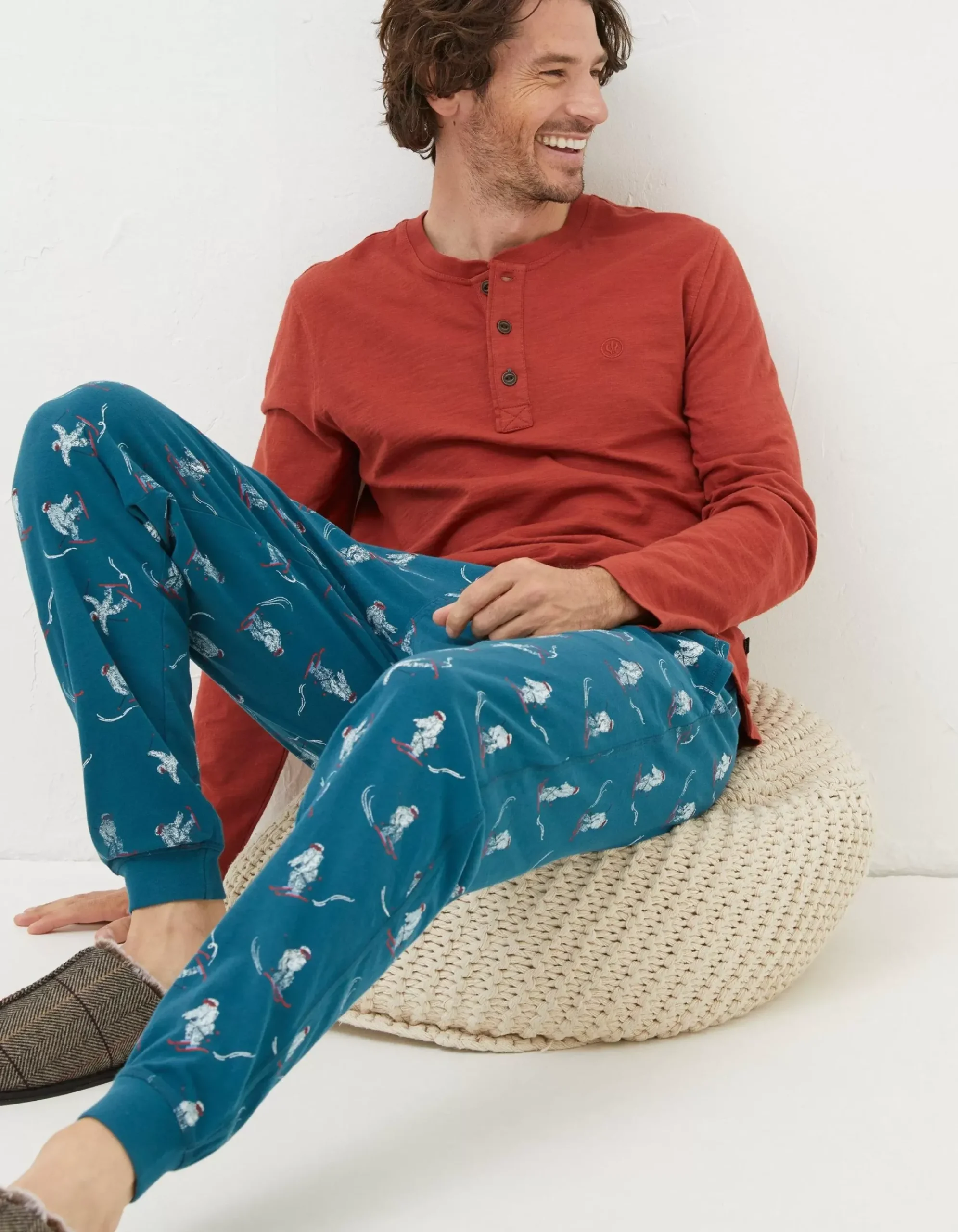 FatFace Yeti Joggers Teal Blue Clearance