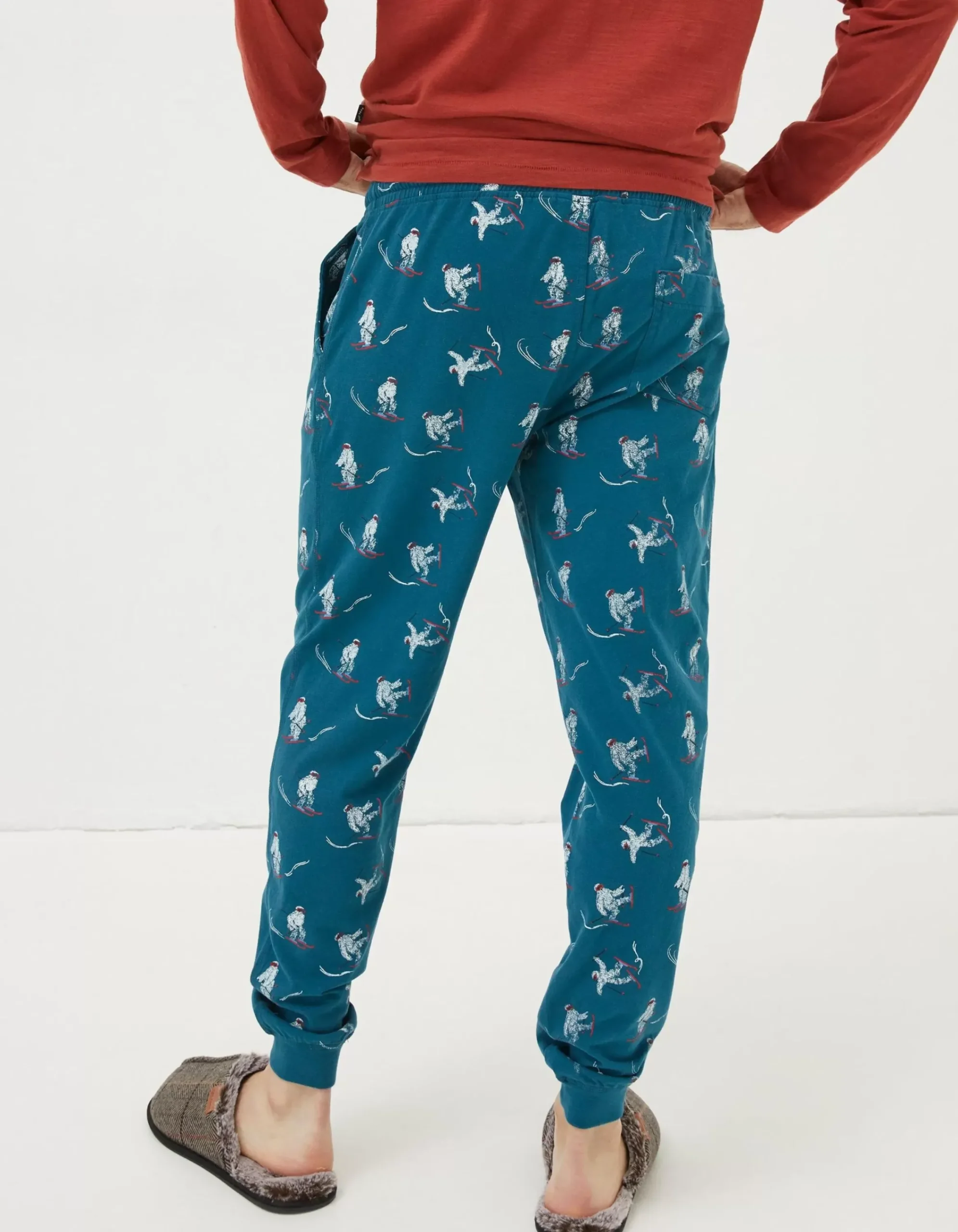 FatFace Yeti Joggers Teal Blue Clearance