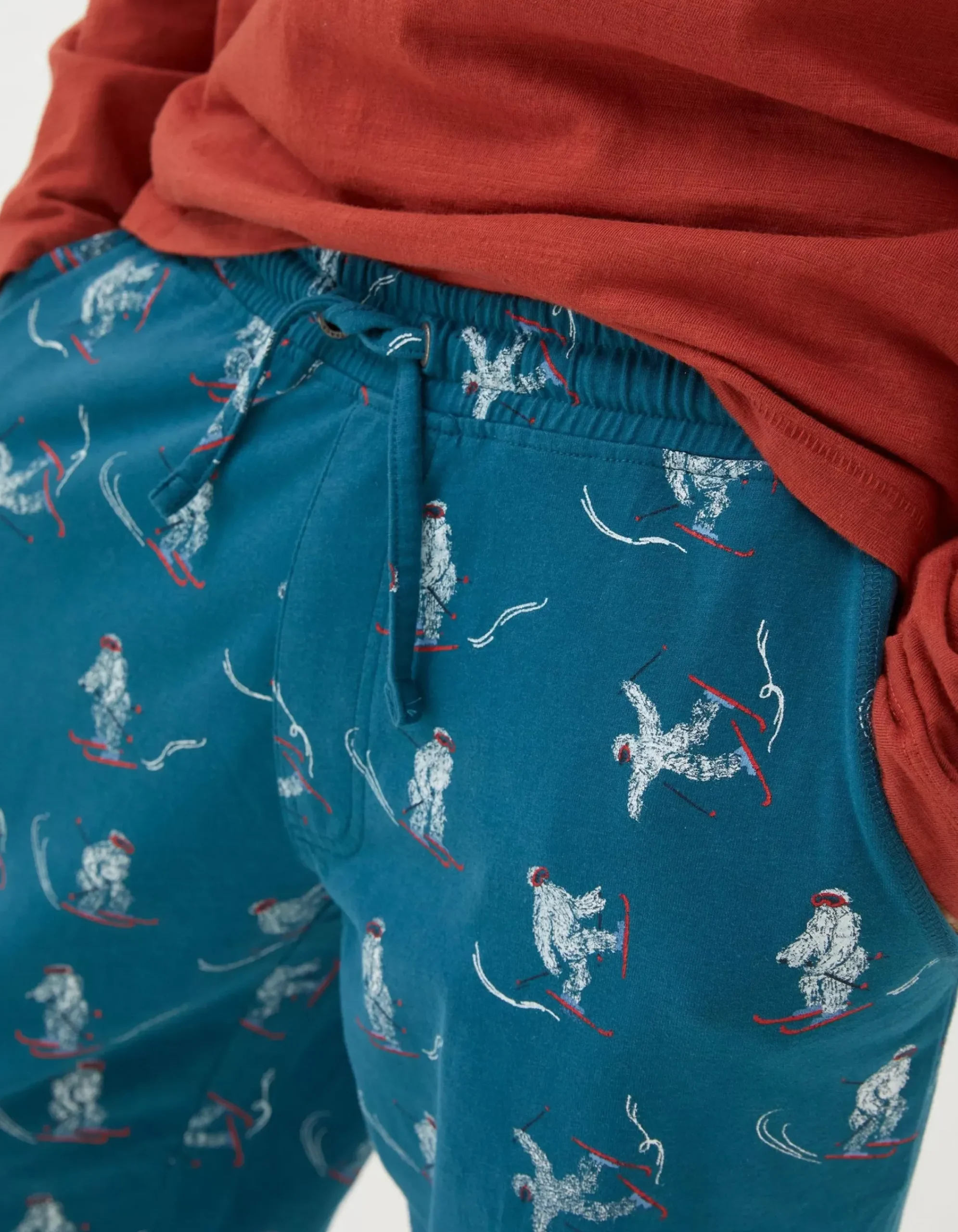 FatFace Yeti Joggers Teal Blue Clearance