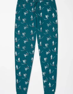 FatFace Yeti Joggers Teal Blue Clearance