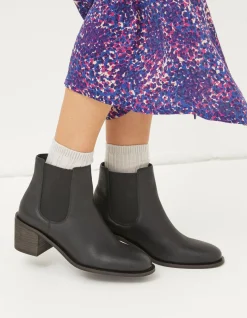 FatFace Zara Block Heel Chelsea Boot Black Hot