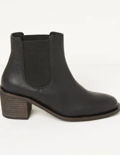FatFace Zara Block Heel Chelsea Boot Black Hot