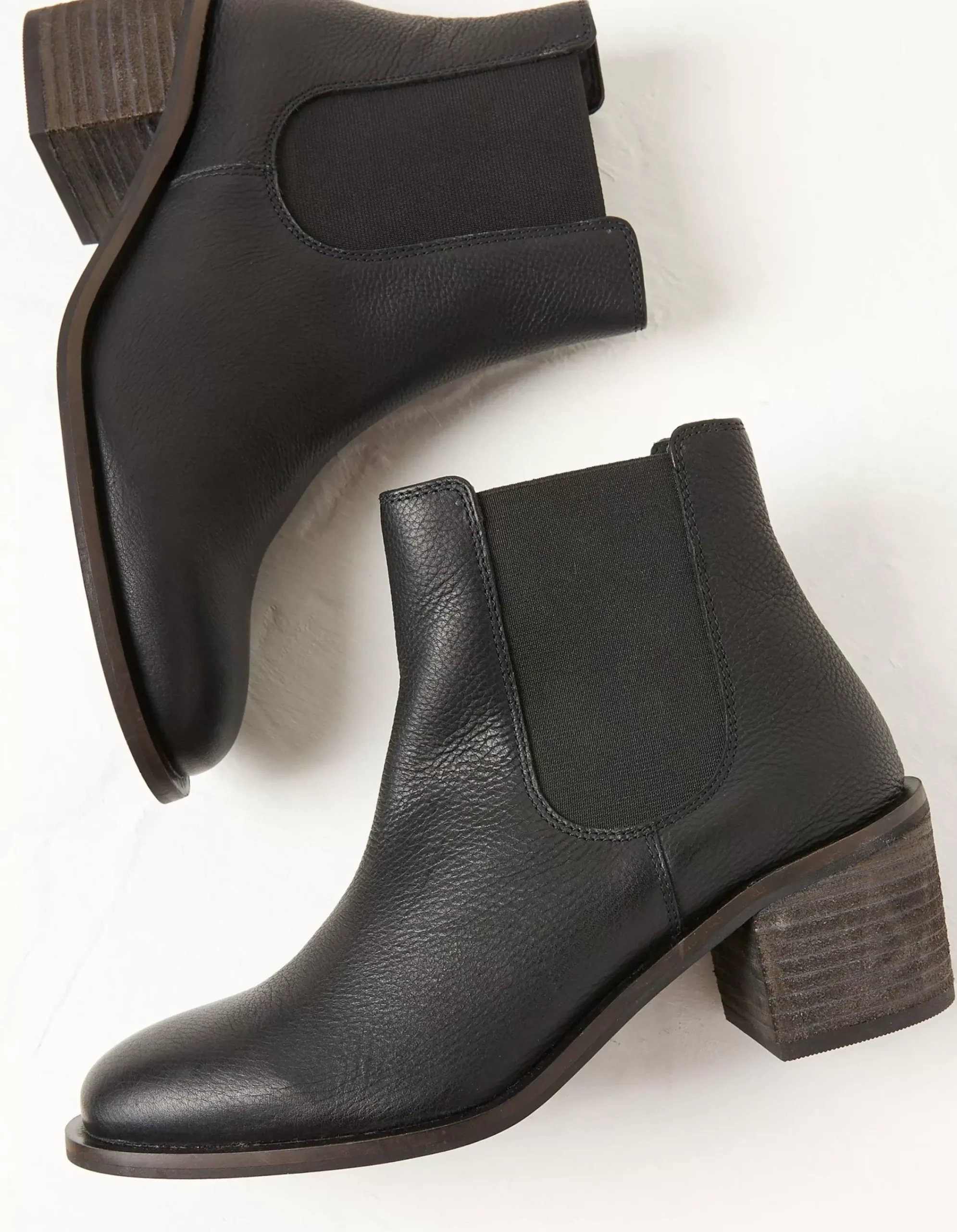 FatFace Zara Block Heel Chelsea Boot Black Hot