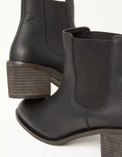 FatFace Zara Block Heel Chelsea Boot Black Hot