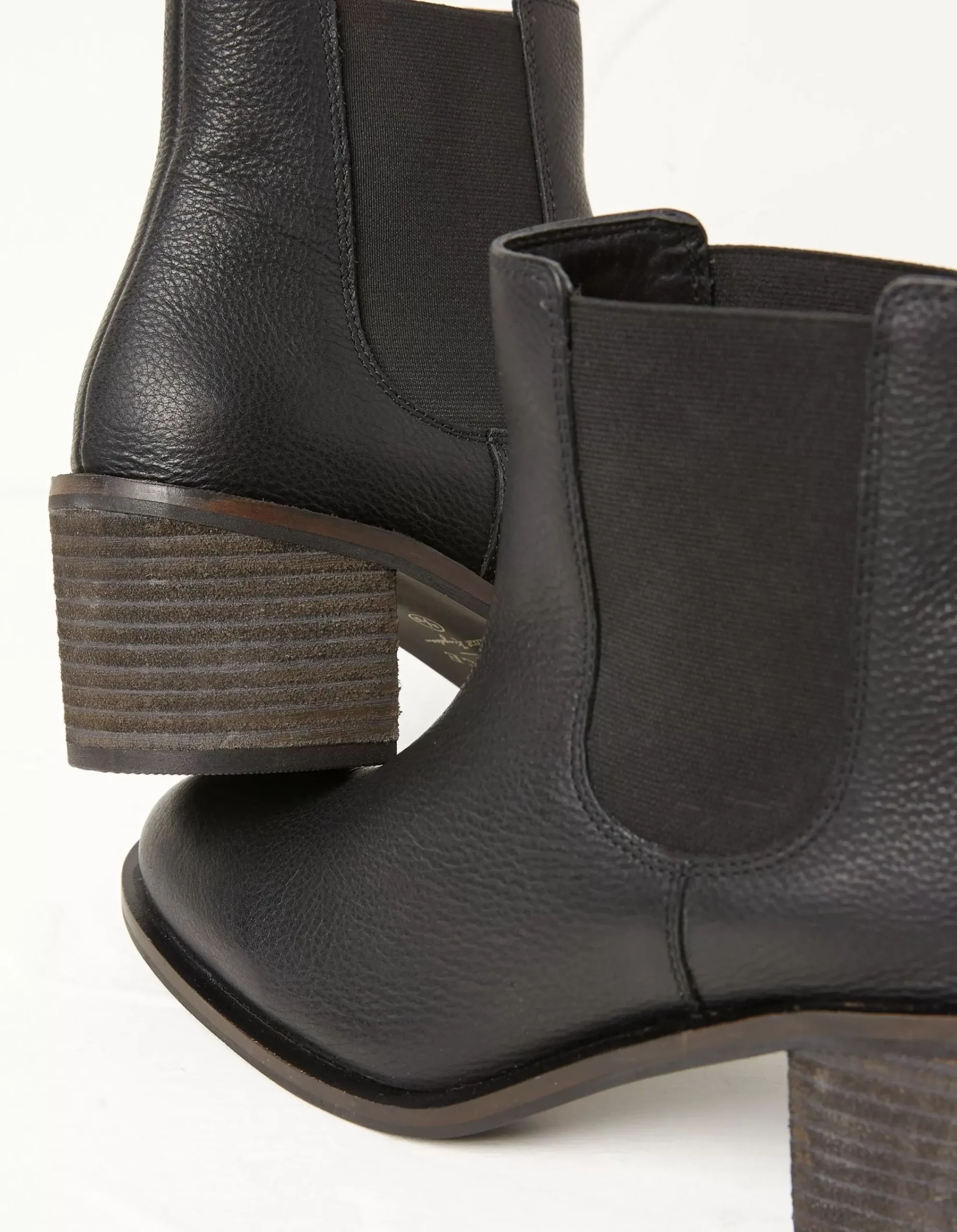 FatFace Zara Block Heel Chelsea Boot Black Hot