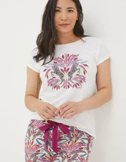 FatFace Zebra Graphic T-Shirt Ivory
