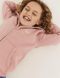 FatFace Zip Thru Shell Yeah Hoodie Shrimp Outlet