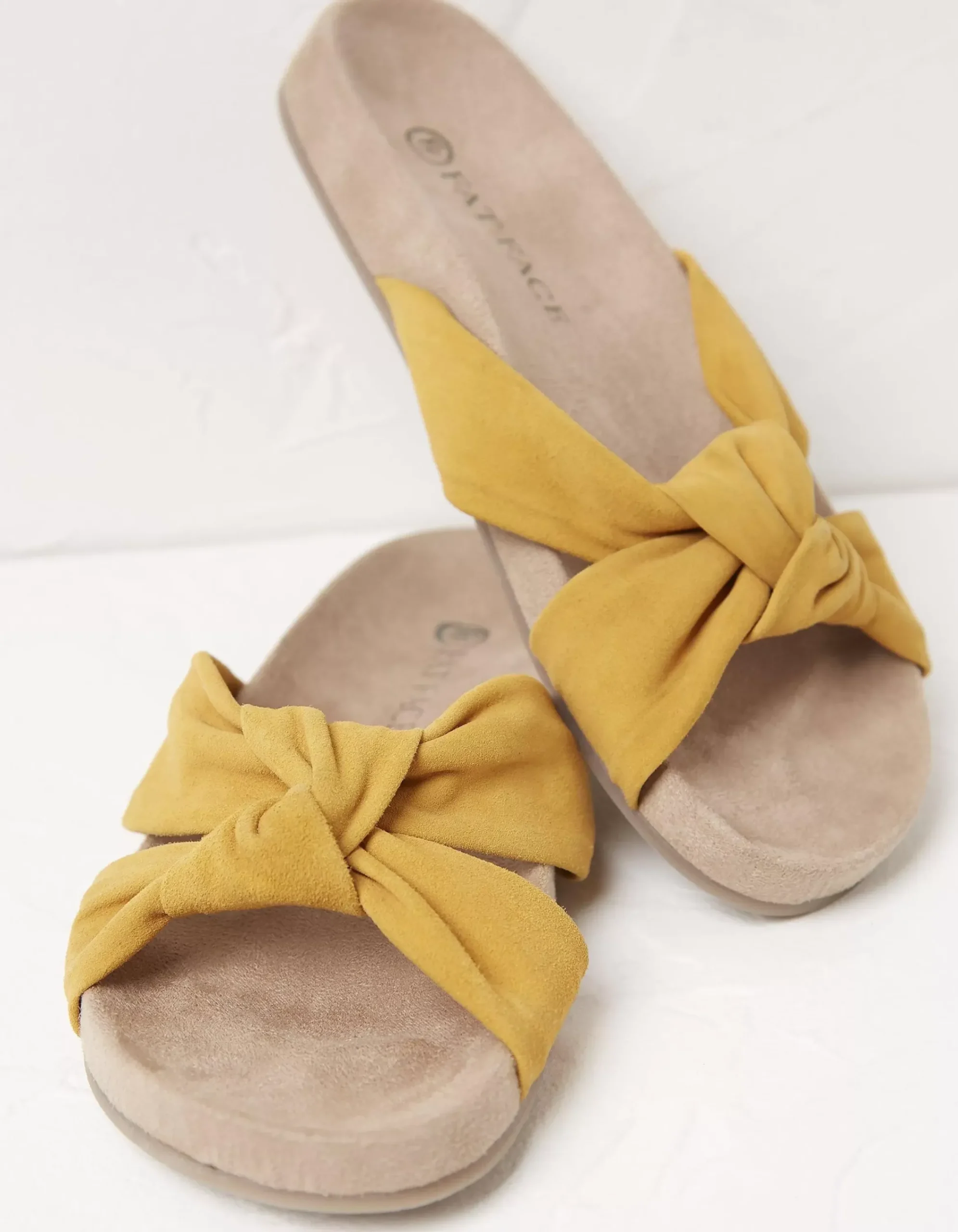 FatFace Zoe Cross Strap Footbed Sliders Mustard Online